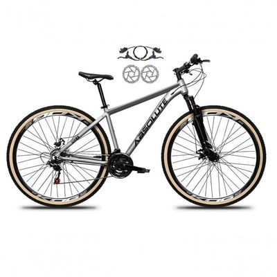 Bicicleta Aro 29 Absolute Nero 5 Alumínio Freio Hidráulico 24v Garfo Suspensão Mtb cinza Tam: 15