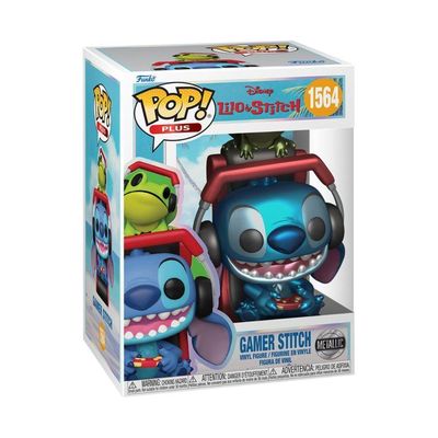 Boneco Funko Pop Plus Disney Lilo & Stitch Stitch Gamer Metá