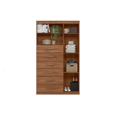 Guarda Roupa +Cômoda 2 Peças QC333 Jatoba/Areia - Santos Andirá