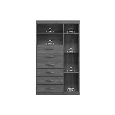 Guarda Roupa +Cômoda 2 Peças QC333 Jatoba/Areia - Santos Andirá