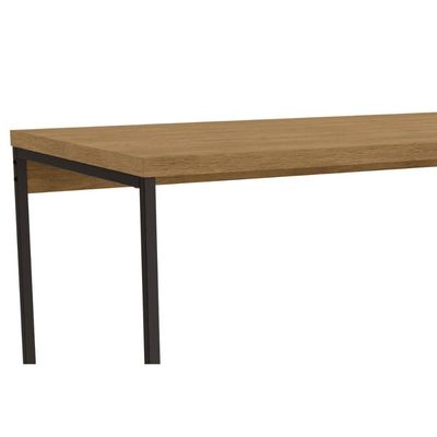 Mesa de Escritório Secretária Industrial LI002 Canela/Preto Kappesberg