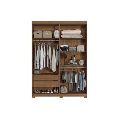 Guarda Roupa +Cômoda 2 Peças QC311 Jatoba/Areia - Santos Andirá