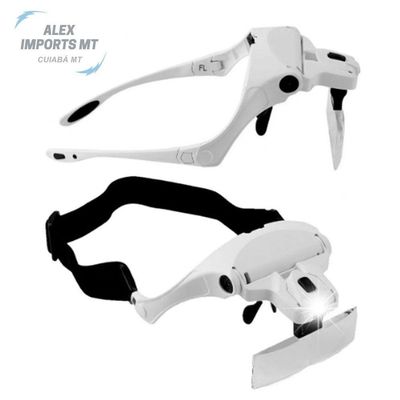 Oculos Lupa De Cabeça 5 Lentes Estética Cílios Sobrancelha