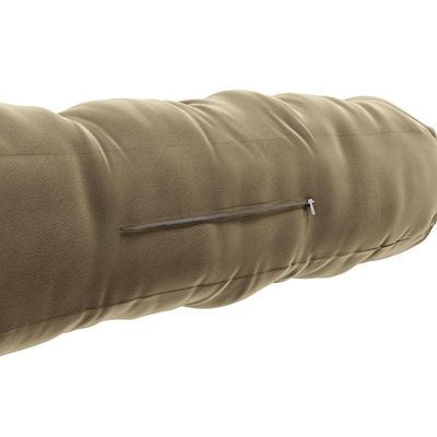 Almofada Para Cabeceira Encosto Apoio Lombar Spot 195cm Com Porta Celular Veludo - Abmaza Cor Bege