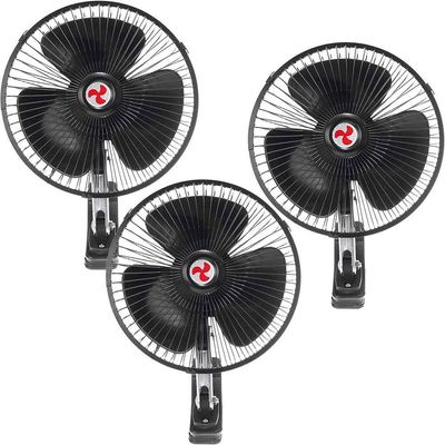 Kit 3 Mini Ventilador Veicular Carro Ônibus Caminhão De 20cm