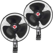 Kit 2 Mini Ventilador Veicular Carro Ônibus Caminhão De 20cm