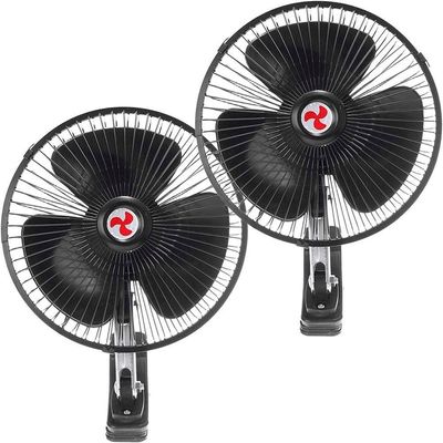 Kit 2 Mini Ventilador Veicular Carro Ônibus Caminhão De 20cm