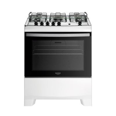 Fogão 5 Bocas Dako Supreme com Mesa em Inox e Acendimento Automático Branco  Bivolt