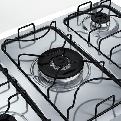 Fogão 5 Bocas Dako Supreme com Mesa em Inox e Acendimento Automático Branco  Bivolt