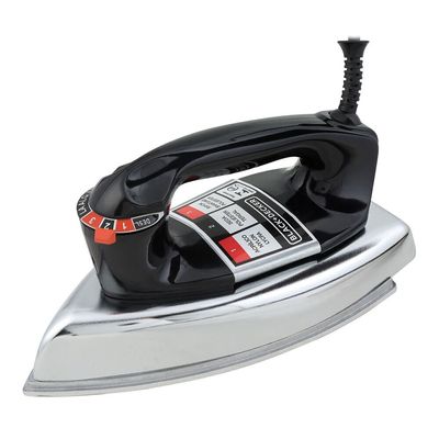 Ferro de Passar a Seco Black Decker VFA1110TM2 com Base de Alumínio preto
