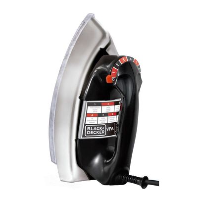 Ferro de Passar a Seco Black Decker VFA1110TM2 com Base de Alumínio preto