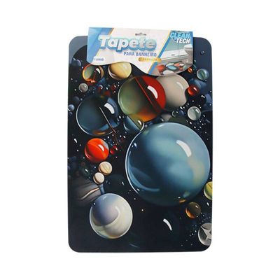 Kit 03 Tapete Premium Banheiro Borracha Estampada 38cmx57cm