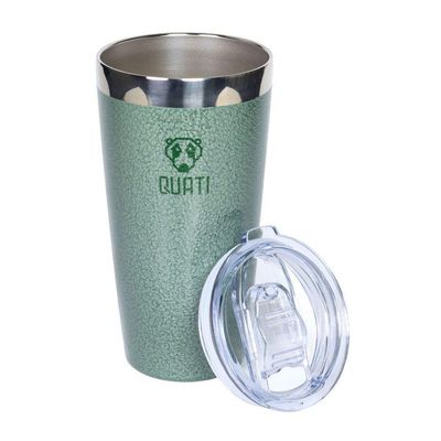 Copo Térmico Quati Com Tampa 473Ml Verde V2 - Cv2St473Ml