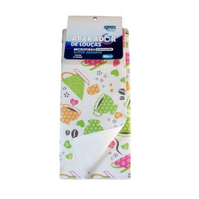 Kit 03 Toalhas Aparador Louça Microfibra Estampada 40cmx30cm