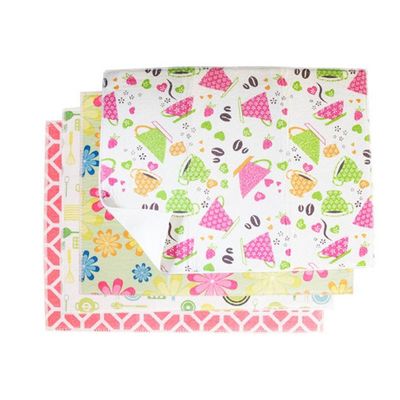 Kit 06 Toalhas Aparador Louça Microfibra Estampada 40cmx30cm