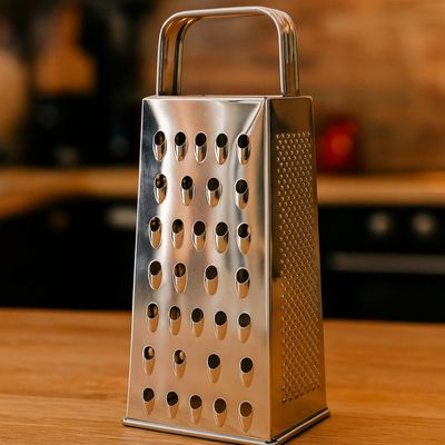Ralador Quatro Faces em Aço Inox 21cm Com Alça para Segurar
