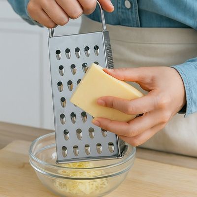 Ralador Quatro Faces em Aço Inox 21cm Com Alça para Segurar