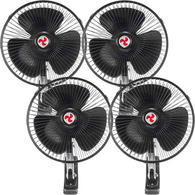 Kit 4 Mini Ventilador Veicular Carro Ônibus Caminhão De 20cm