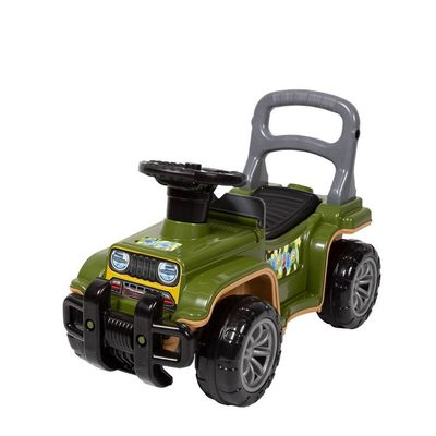 Jipe Carrinho Passeio Quadriciclo Empurrador Verde Militar