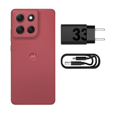 Smartphone Motorola Moto G86 5G Tela 6.7" pOLED 256GB 8GB RAM Câmera 50MP 4K IP69 Desbloqueado Vermelho