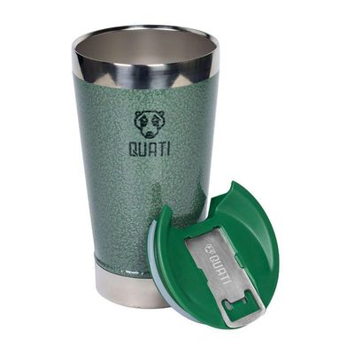 Copo Térmico Quati Com Abridor 473Ml Verde - Cva473
