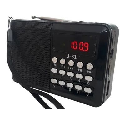 Rádio Portátil Digital Fm Bluetooth Usb Recarregável mgl