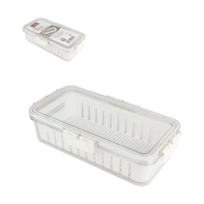 Kit 10 Caixa Organizador com Tampa Hermética 30,5x7,5x16cm