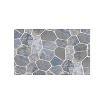Kit 06 Papel de Parede Adesivado 45cmx05Mt PVC Pedras Cinzas