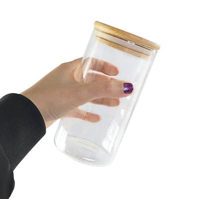 Kit 10 Potes Vidro 1200ml Hermético Multiuso Tampa de Bambu