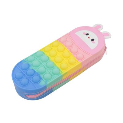 Estojo Infantil Super Divertido Animais Pop It Colorido