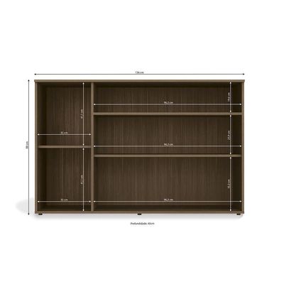 Balcão Médio 3 Portas Frame Munique 1,36m