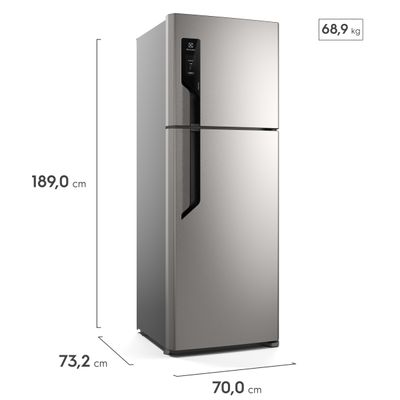 Geladeira Electrolux Frost Free com AutoSense 480L Efficient Duplex Inox Look (TF71S) 127V