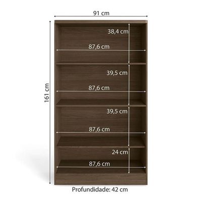 Armário Estante 2 Portas Com Chave Versatile Munique 91cm