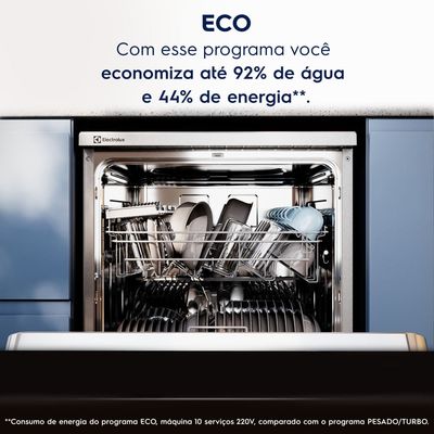 Lava-Louça Electrolux 10 Serviços Branca com Programa Lava & Seca 50 min (LB10E) 220V