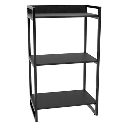 Estante Livreiro Multiuso Prisma Estilo Industrial 60cm 3 Prateleiras C08 Preto Onix - Mpozenato