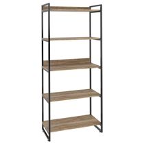 Estante Livreiro 80Cm 5 Prateleiras Carvalho