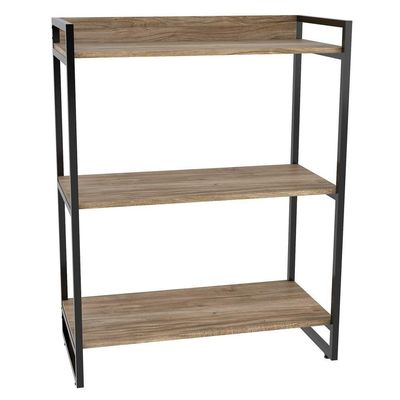 2 Estantes Livreiro 80Cm 3 Prateleiras Carvalho