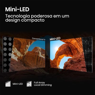 Smart TV 65 4K UHD Hisense ULED MiniLED 65U6QV Vidaa U9 HDR10 Dolby Atmos Preta