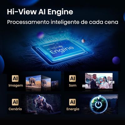 Smart TV 65 4K UHD Hisense ULED MiniLED 65U6QV Vidaa U9 HDR10 Dolby Atmos Preta