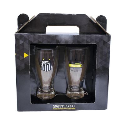 Jogo Com 2 Copos de Vidro Santos Lager 350ml