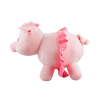 Porquinha de Pelúcia com Saia Rosa 29cm