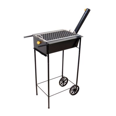 Fogão Churrasqueira Mineiro Chapa 02 Furo Grelha 80x43x38cm