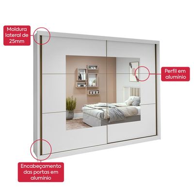 Guarda Roupa Easy Max 2 Portas Sem Espelho Branco Lopas