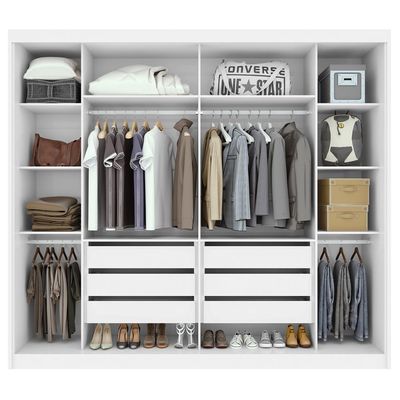 Guarda Roupa Easy Max 2 Portas Sem Espelho Branco Lopas
