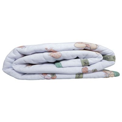 Edredom KazzaVip Baby Malha 100% Algodão Berço Americano Estampado Ursinho Pooh Branco