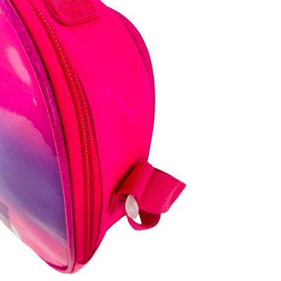 Kit Mochila Rodinhas Unicornio Estojo Lancheira Térmica Bolsa Carrinho Impermeavel Rosa