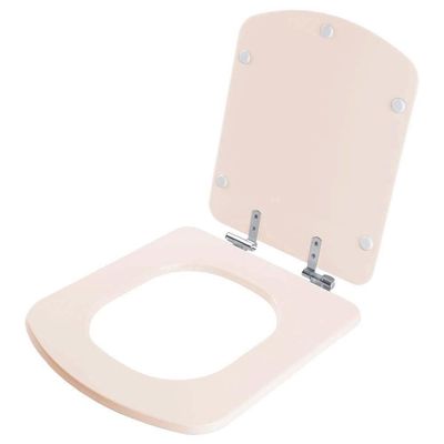 Assento Sanitário Laqueado Soft Close Bali Rosa Shell (pêssego) Para Vaso Incepa