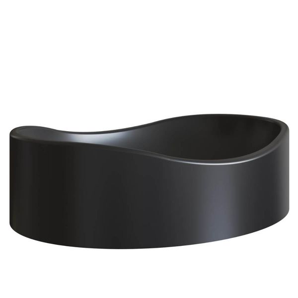 Cuba de Sobrepor Oval para Banheiro Berlin Preto 41x32x14cm Lavabo Preto
