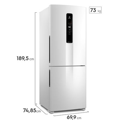 Geladeira Electrolux Frost Free Inverter 490L Efficient com AutoSense Inverse Branco (IB7) 127V