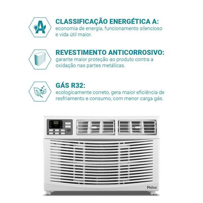 Ar-Condicionado Janela 10000BTUs Philco Ciclo Frio PAJ10FH 127V